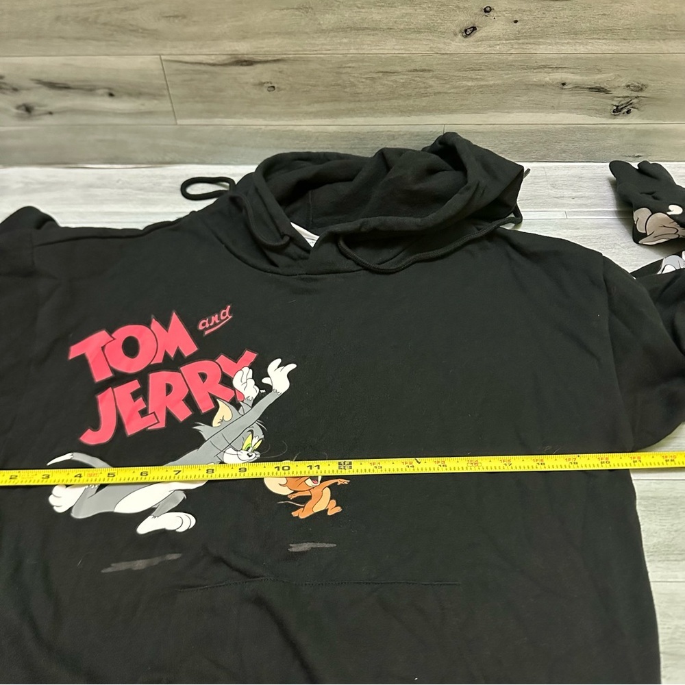 Tom and Jerry Men’s Graphic Black Hoodie S - Picture 5 of 10